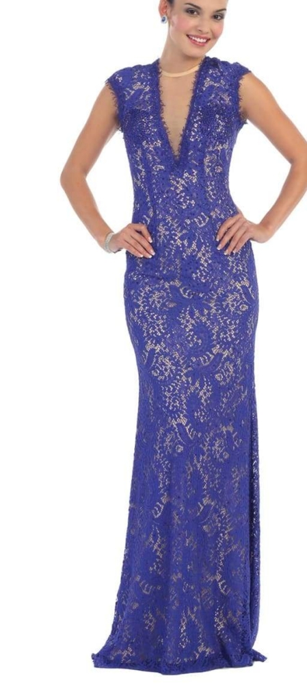 Royal Queen Collection RQ7175 Lace Blue Gown